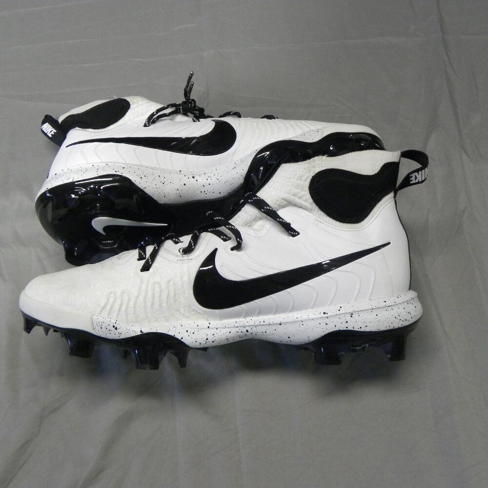 Nike Alpha Huarache NXT Baseball Cleats White/Black MCS Mens Size 13